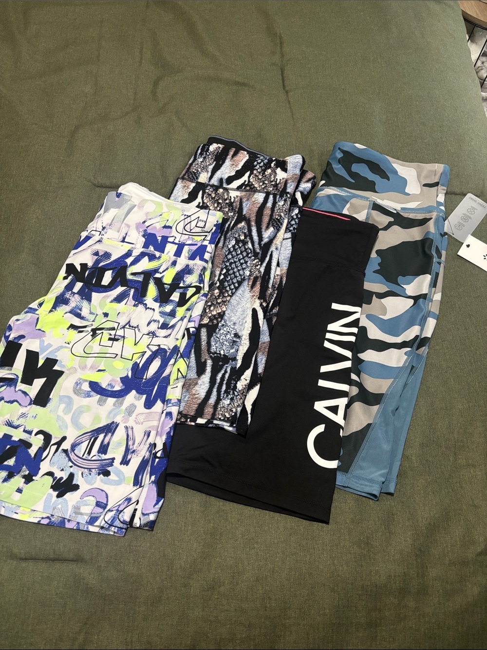 4 pairs of xxl active wear spandex shorts Calvin Klein and Nine West